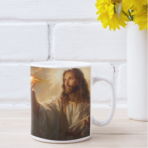 Jesus Christ in Clouds version 4 Coffee Mug