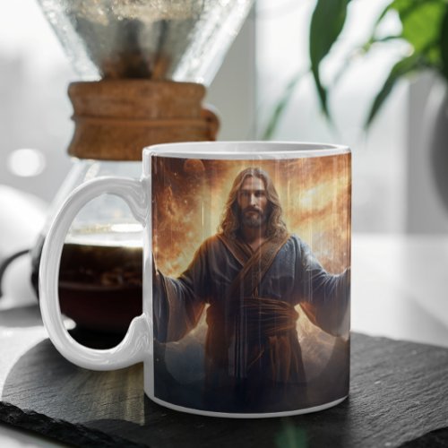 Jesus Christ in Clouds version 5 Coffee Mug