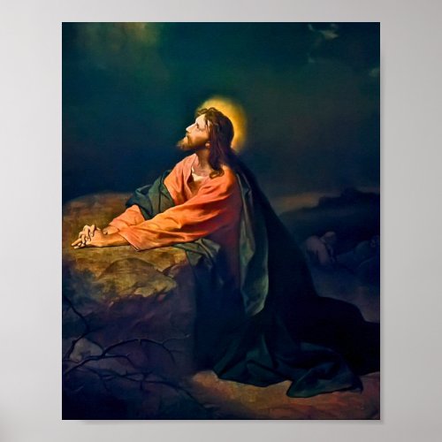 Jesus Christ In Gethsemane Poster