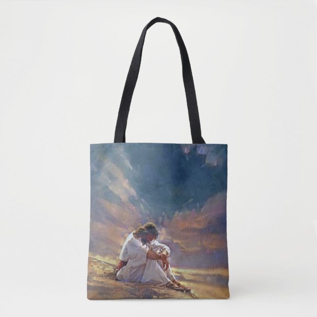 Jesus Christ in Prayer Tote Bag (Front)