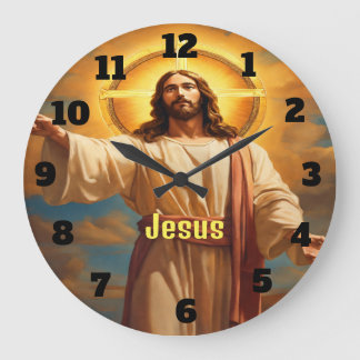 Jesus Christ in Timeless Pose Wall clock