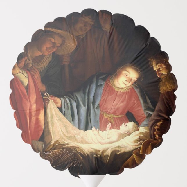 Jesus Christ is Born on Christmas Balloon (Back)