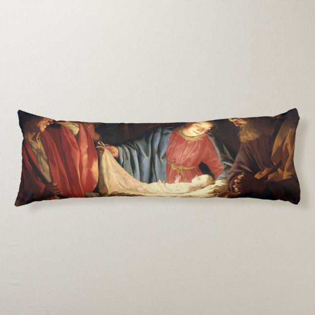 Jesus Christ is Born on Christmas Body Pillow (Front)