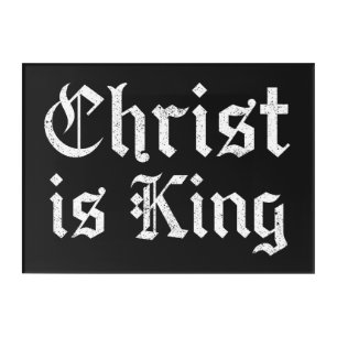 Jesus Christ Is King Gothic Blackletter Grunge Art