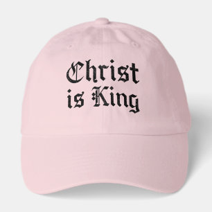 Jesus Christ Is King Gothic Blackletter Grunge Art Hat