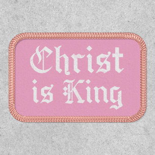 Jesus Christ Is King Gothic Blackletter Grunge Art Patch
