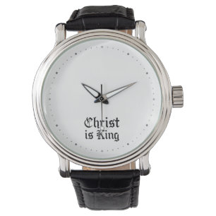 Jesus Christ Is King Gothic Blackletter Grunge Art Watch