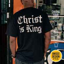 Jesus Christ is King - gothic grunge eroded style