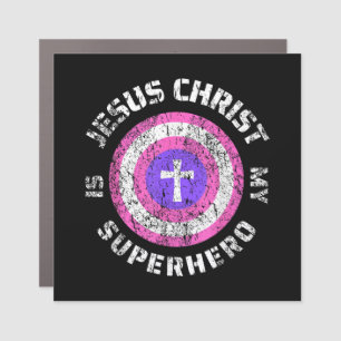 Jesus Christ Is My Superhero Jesus Car Magnet