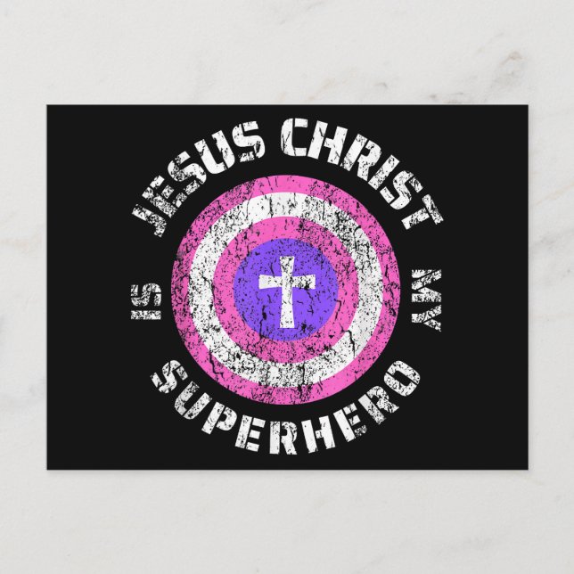 Jesus Christ Is My Superhero Jesus Postcard (Front)