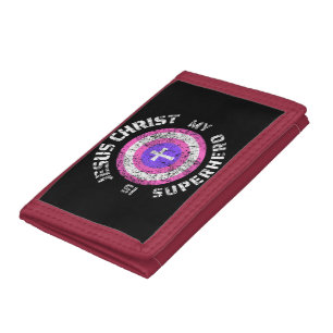 Jesus Christ Is My Superhero Jesus Trifold Wallet