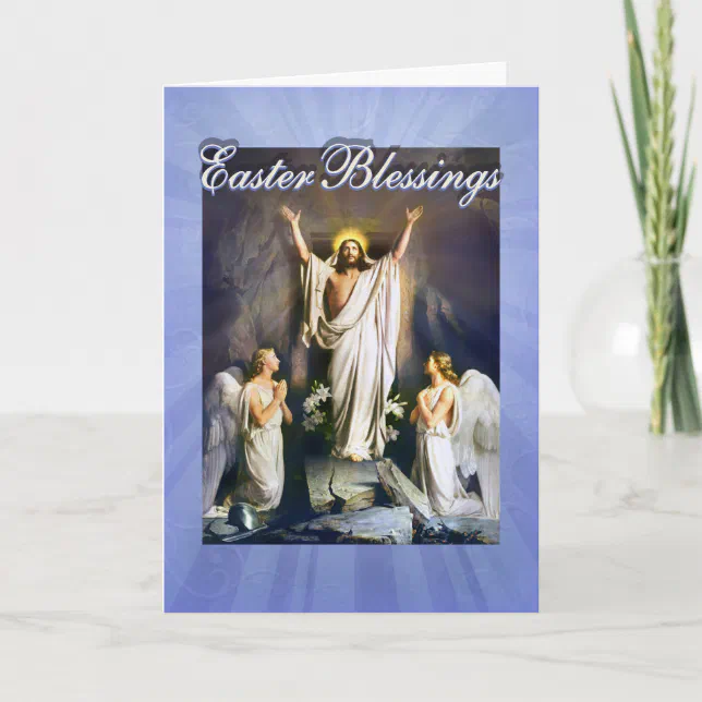 Jesus Christ is Risen, Easter Resurrection Holiday Card | Zazzle