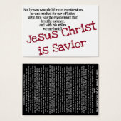 Jesus Christ is Savior (Tract) (Front & Back)