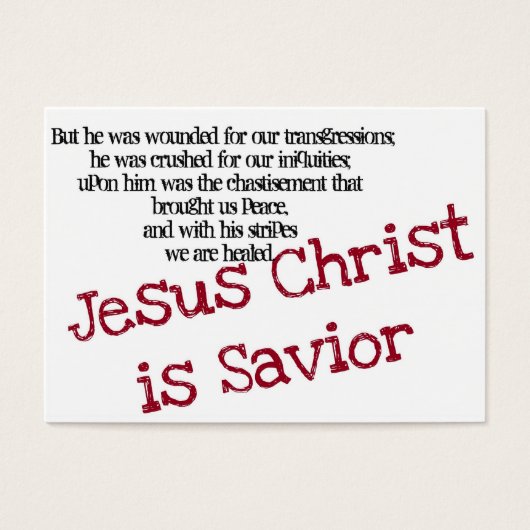 Jesus Christ is Savior (Tract) (Front)