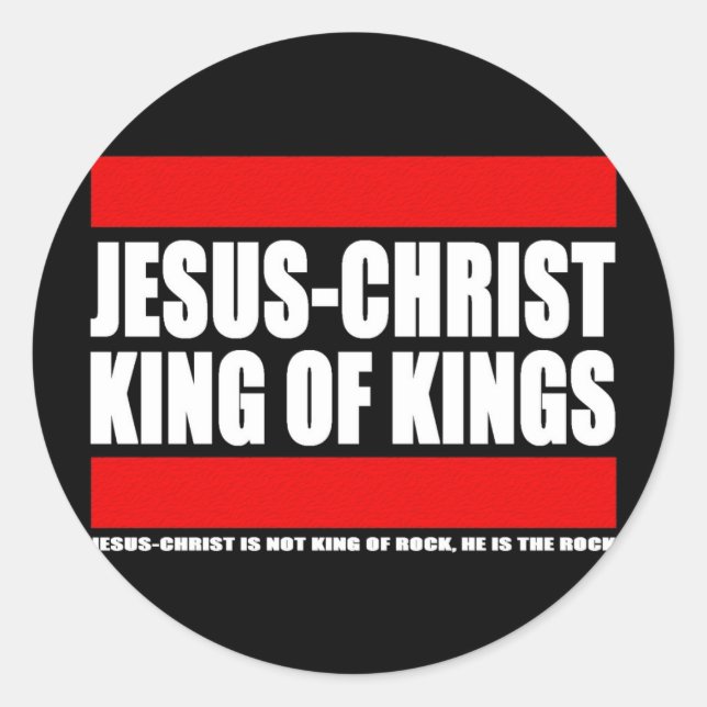Jesus-Christ - King of kings Classic Round Sticker (Front)