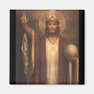 Jesus Christ King of the World Magnet