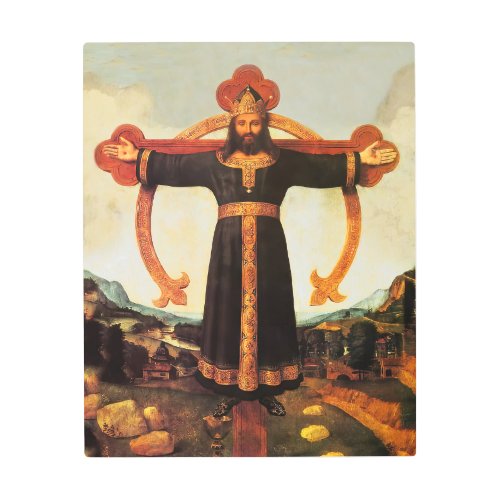 Jesus Christ King Volto Santo  Metal Print