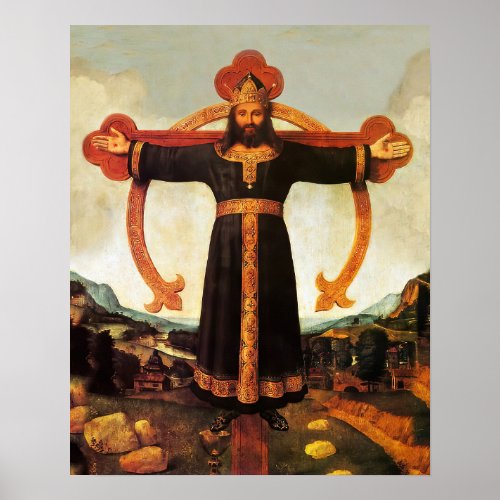 Jesus Christ King Volto Santo Print Picture Poster