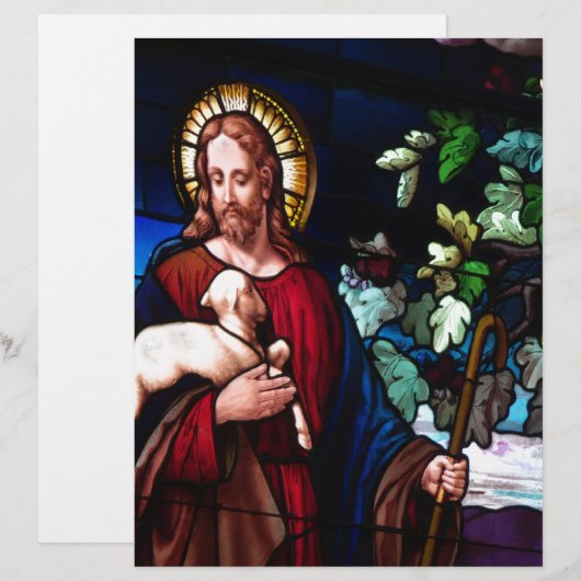 Jesus Christ Lamb Design Glass Art Destiny (Front/Back)