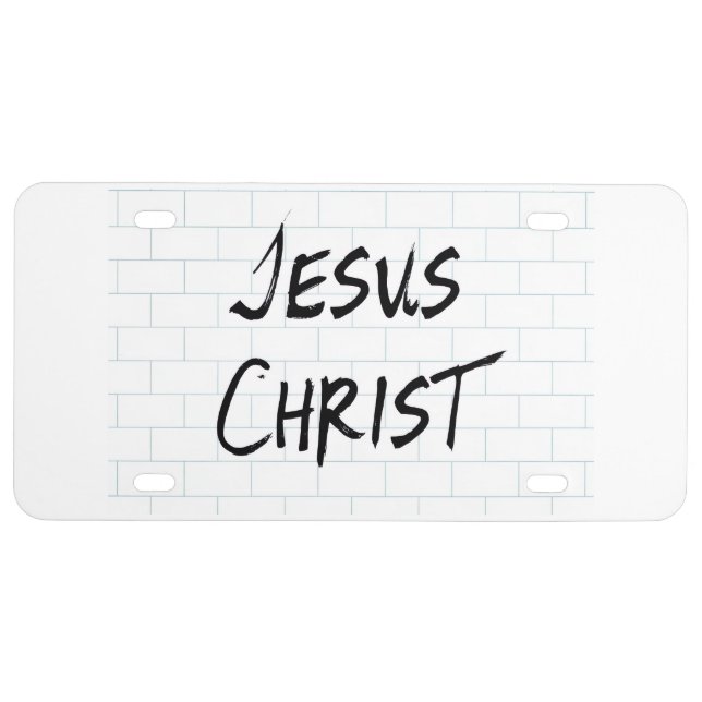 Jesus Christ License Plate (Front)
