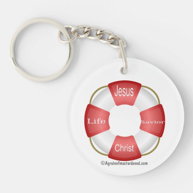 Jesus Christ Life SAVIOR Keychain (Front)