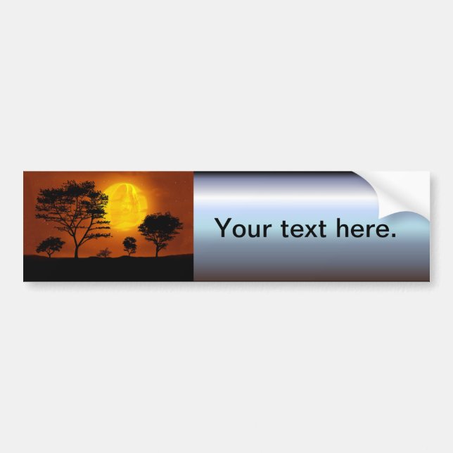 Jesus Christ Looking on Earth from Evening Moon Bumper Sticker (Front)