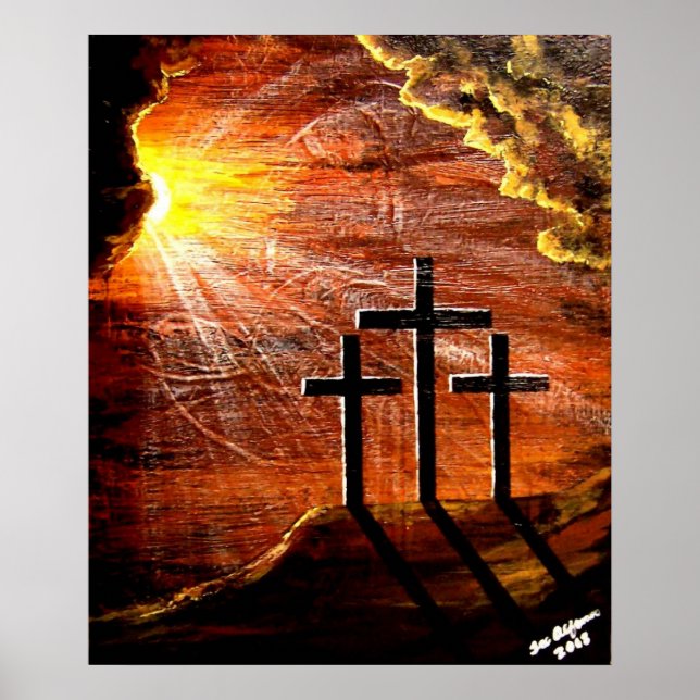 Jesus Christ Love of God Cross Crucifix Poster (Front)