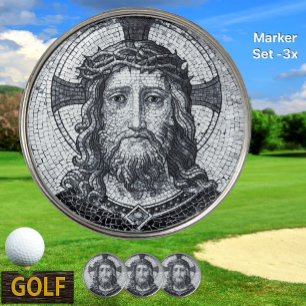 Jesus Christ Marker, Catholic Art, Vintage  Golf Ball Marker