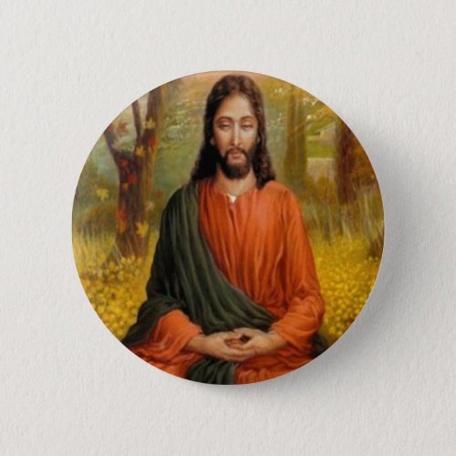Jesus Christ Meditation Pinback Button