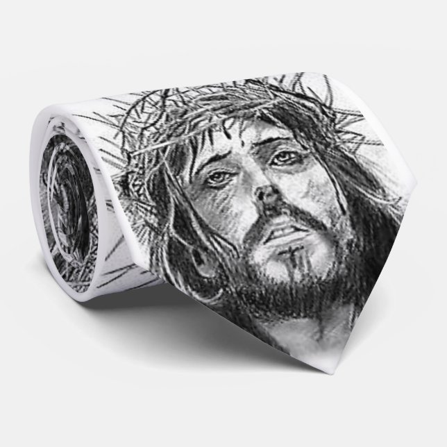 Jesus Christ Men Designer Ties (Rolled)