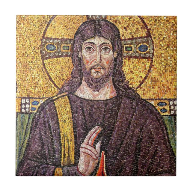Jesus Christ Mosaic Ceramic Tile (Front)