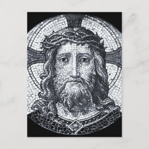 Jesus Christ, Mosaic, Holy Church / Compassion Art Postcard