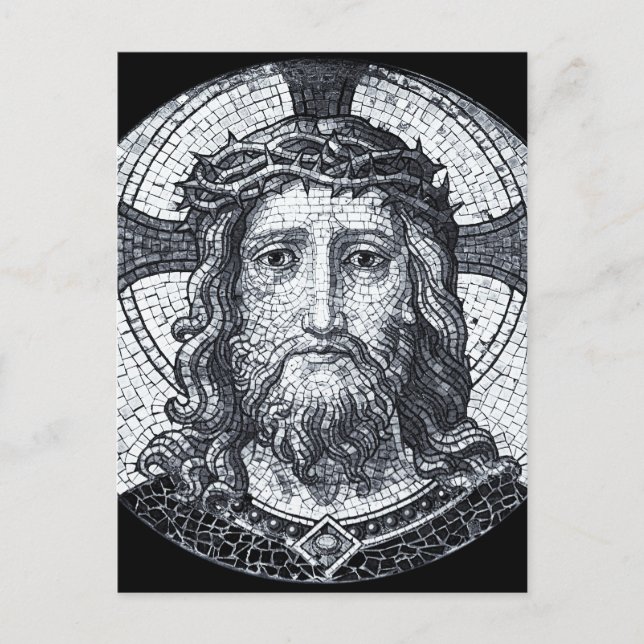 Jesus Christ, Mosaic, Holy Church / Compassion Art Postcard (Front)