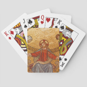 jesus christ mosaic poker cards