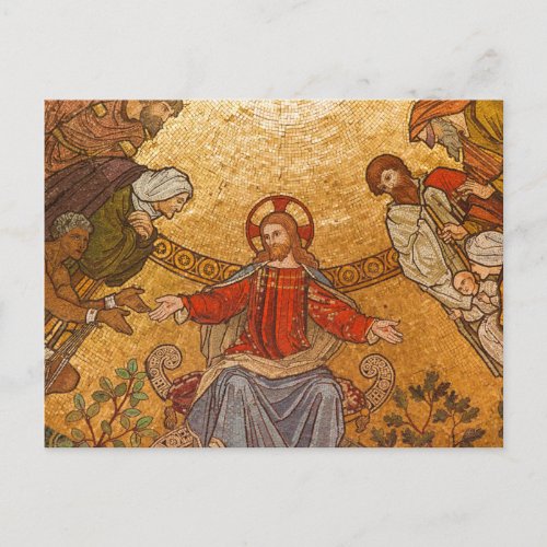 jesus christ mosaic postcard