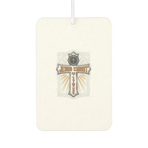 Jesus Christ My Living Hope Vintage Cross Air Freshener