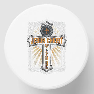 Jesus Christ My Living Hope Vintage Cross Mini Candle Favors