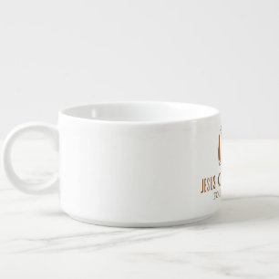 Jesus Christ of Nazareth, tall, white Soup bowel Bowl