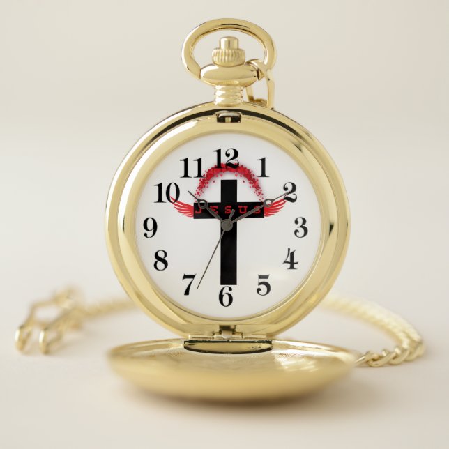 Jesus Christ of the Cross Pocket Watch (Inside)