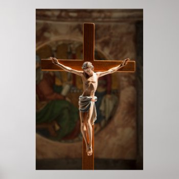Jesus Christ On The Cross Poster by Amazing_Posters at Zazzle