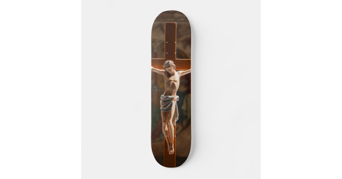 Visum Nogen som helst Løve Jesus Christ on the Cross Skateboard | Zazzle