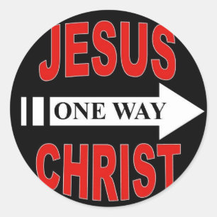Jesus Christ One Way Classic Round Sticker