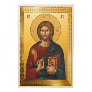 Jesus Christ Orthodox icon Wood Wall Art