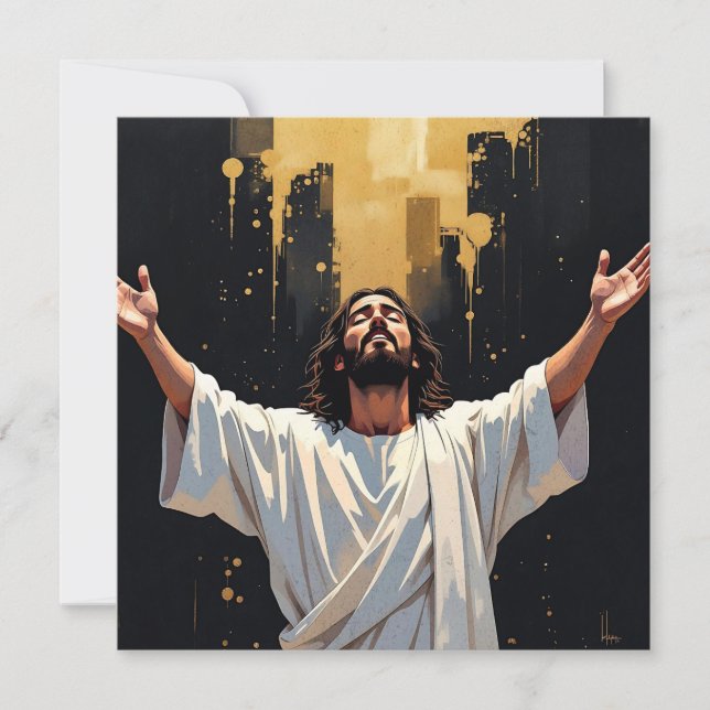 Jesus Christ Our Savior | Black and Gold blank (Front)