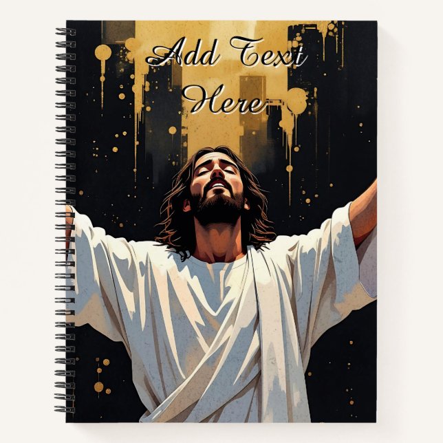 Jesus Christ Our Savior | Black and Gold Notebook (Front)