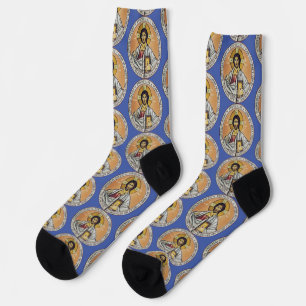 Jesus Christ Pantocrator Byzantine Icon Art Socks