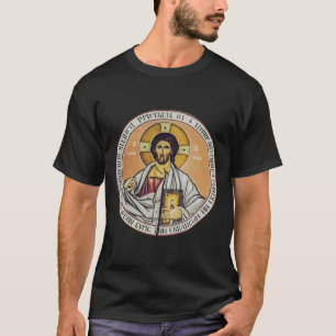 Jesus Christ Pantocrator Byzantine Icon Art T-Shirt