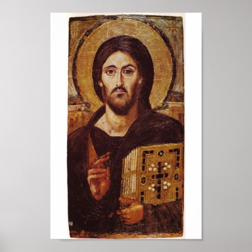 Jesus Christ Pantocrator Christian Icon Poster
