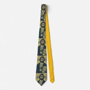 Jesus Christ Pantocrator Classical Masterpiece Neck Tie