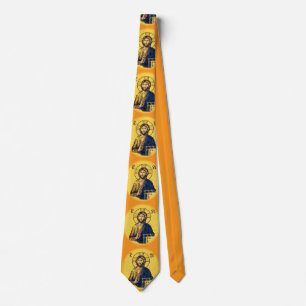 Jesus Christ Pantocrator Classical Masterpiece Neck Tie